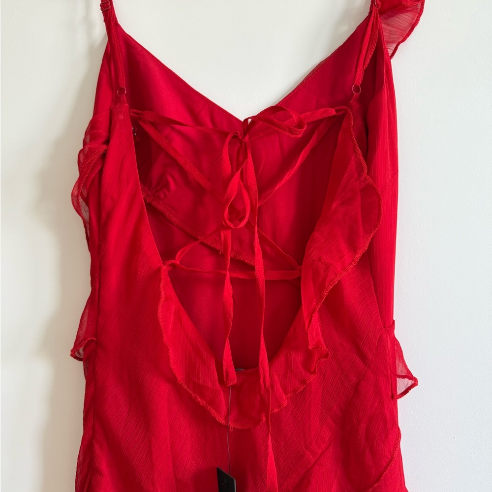 Lulus Red Ruffled Maxi Dress - Picture 6 of 11